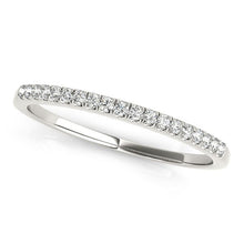 Load image into Gallery viewer, 14k White Gold Scallop Pave Set Diamond Wedding Ring (1/8 cttw)
