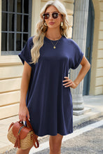 Load image into Gallery viewer, Short Sleeve Mini Dress with Pockets Casual &amp; Stylish Everyday Wear
