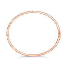 Load image into Gallery viewer, 14K Rose Gold 1.00 Cttw Half Eternity Diamond Bangle Bracelet (G-H Color, SI2-I1 Clarity) - 7" Inches
