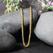 Load image into Gallery viewer, 2.7mm 14k Yellow Gold Lite Diamond Cut Round Franco Chain

