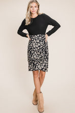 Load image into Gallery viewer, Leopard Color Block Knit Dress – Animal Print Knit Dress, Color Block Sweater Dress, Casual Knit Dress, Fall Fashion Knit Dress, Cozy Long Sleeve Dress
