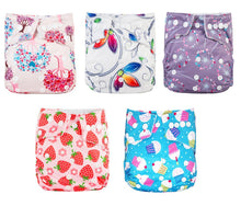 Load image into Gallery viewer, Modern Luxury Printed Baby Nappy 5pcs/Lot Washable Diapers Good Quality Pocket Diaper For Kids
