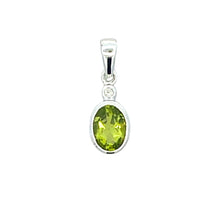 Load image into Gallery viewer, .50ct Peridot Diamond Fashion Pendants 10KT White Gold
