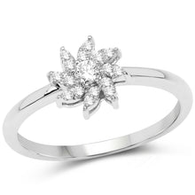 Load image into Gallery viewer, 0.18 Carat Genuine White Diamond 14K White Gold Ring (E-F-G Color, SI Clarity)
