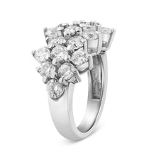 Load image into Gallery viewer, 14K White Gold 4.0 Cttw Diamond Multi Row Scatter Band Ring (I-J Color, I1-I2 Clarity) - Size 7
