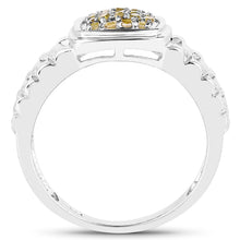Load image into Gallery viewer, 0.25 Carat Genuine Yellow Diamond .925 Sterling Silver Ring

