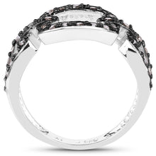 Load image into Gallery viewer, 0.32 Carat Genuine Champagne Diamond .925 Sterling Silver Ring
