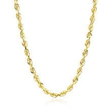Load image into Gallery viewer, 4.0mm 10k Yellow Gold Solid Diamond Cut Rope Chain
