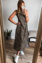 Load image into Gallery viewer, Luxury Leopard Print Sleeveless Maxi Dress Modern &amp; Trendy Statement Piece Charming Dress
