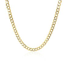Load image into Gallery viewer, 3.2 mm 14k Two Tone Gold Pave Curb Chain
