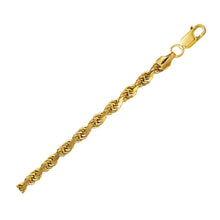 Load image into Gallery viewer, 10K Yellow Gold Hollow Diamond Cut Rope Chain (4.00 mm)

