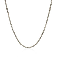 Load image into Gallery viewer, Sterling Silver Rhodium Plated Wheat Chain 1.3mm
