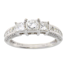 Load image into Gallery viewer, 1.50ct Diamond 3 Stone Ring 14KT White Gold
