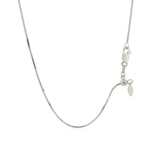 Load image into Gallery viewer, 14k White Gold Adjustable Snake Chain 0.85mm
