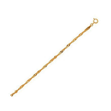 Load image into Gallery viewer, 10k Yellow Gold Singapore Anklet 2.2mm
