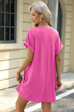 Load image into Gallery viewer, Short Sleeve Mini Dress with Pockets Casual &amp; Stylish Everyday Wear
