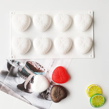 Load image into Gallery viewer, 8 Cavities Silicone Cake Mold Nonstick Heat Resistant Reusable Baking Tools Birthday Christmas Bakeware Mini Heart Mould Silicone Mold For Chocolate 8 Cavities 3D Heart Molds For Chocolate Cake Mold Tray
