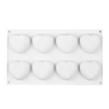 Load image into Gallery viewer, 8 Cavities Silicone Cake Mold Nonstick Heat Resistant Reusable Baking Tools Birthday Christmas Bakeware Mini Heart Mould Silicone Mold For Chocolate 8 Cavities 3D Heart Molds For Chocolate Cake Mold Tray
