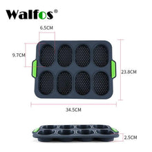 Load image into Gallery viewer, 8 Cavity Bread Mold Silicone Baking Toast Moulds Home Cake Food Grade French Bread Biscuit Molds Non-stick Perforated Pan, Bread Crisping Tray, Loaf Baking Mould, French Bread, Breadstick

