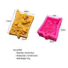 Load image into Gallery viewer, 8 Cavity Cake Mold Rectangular Chocolate Silicone Moulds Handmade Soap Mold Moon Cake Decorate Baking Mould Cube Tray Ice Bar Silicone Mold Cereal Energy Bar Mold Butter Mold
