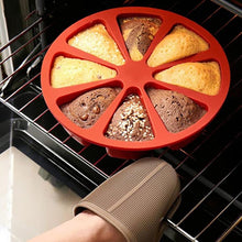 Load image into Gallery viewer, 8 Cavity Silicone Cake Mold Baking Pastry Scone Pans Tools Cake Mould Oven Bread Pizza Bakeware Cake Mould Baking Molds Triangle Silicone Cake Mold Soap Mould Pizza Slices Scone Baking
