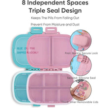 Load image into Gallery viewer, 8 Compartments Travel Pill Organizer
