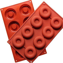 Load image into Gallery viewer, 8 Holes Donut Silicone Cupcake Baking Mold Cake Pans Biscuit Cookie Doughnut Molds Doughnut Mould Chocolate Molds Cavity Silicone Mini Donut Pan Muffin Cups Cake Baking Biscuit Mold
