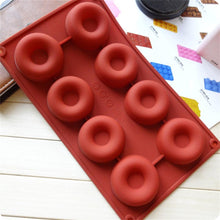Load image into Gallery viewer, 8 Holes Donut Silicone Cupcake Baking Mold Cake Pans Biscuit Cookie Doughnut Molds Doughnut Mould Chocolate Molds Cavity Silicone Mini Donut Pan Muffin Cups Cake Baking Biscuit Mold
