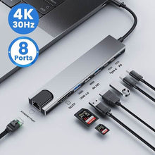 Load image into Gallery viewer, 8-in-1 USB 3.0 Hub
