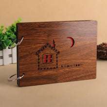 Load image into Gallery viewer, 8 Inch Wood Cover Albums Handmade Pasted Photo Album Personalized Baby Lovers DIY Photo Albums Birthday Gift Family Scrapbook Albums Family Anniversary Gift For Couple
