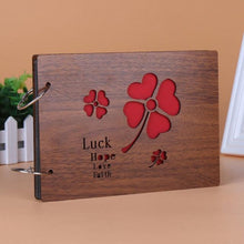 Load image into Gallery viewer, 8 Inch Wood Cover Albums Handmade Pasted Photo Album Personalized Baby Lovers DIY Photo Albums Birthday Gift Family Scrapbook Albums Family Anniversary Gift For Couple
