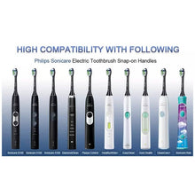 Load image into Gallery viewer, 8-Pack: Black Replacement Electric Toothbrush Heads for Philips Sonicare
