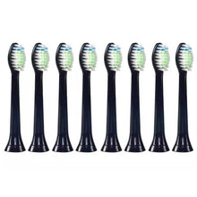Load image into Gallery viewer, 8-Pack: Black Replacement Electric Toothbrush Heads for Philips Sonicare
