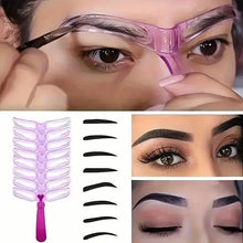 Load image into Gallery viewer, 8-Piece: Eyebrow Shaping Stencils Kit - Makeup Tool for Perfect Brows
