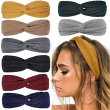 Load image into Gallery viewer, 8-Piece: Twist Knotted Boho Stretchy Hair Bands
