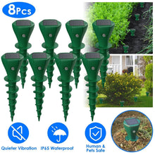 Load image into Gallery viewer, 8-Pieces: Solar Powered Repellent Waterproof Solar Vibration Stake
