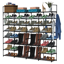 Load image into Gallery viewer, 8-Tier Shoe Rack Metal Shoe Storage Shelf
