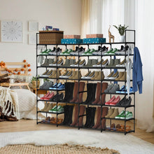 Load image into Gallery viewer, 8-Tier Shoe Rack Metal Shoe Storage Shelf
