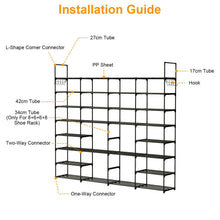 Load image into Gallery viewer, 8-Tier Shoe Rack Metal Shoe Storage Shelf
