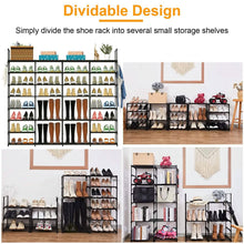 Load image into Gallery viewer, 8-Tier Shoe Rack Metal Shoe Storage Shelf
