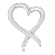 Load image into Gallery viewer, .925 Sterling Silver Open Heart-Shaped Awareness Ribbon Pendant Necklace
