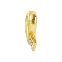 Load image into Gallery viewer, 14K Yellow Gold 2 5/8 cttw Channel Set White Diamond Awareness Ribbon Pendant Necklace (G-H Color, VS1-VS2 Clarity) - NO CHAIN
