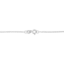 Load image into Gallery viewer, .925 Sterling Silver 1 1/4 Cttw Round and Baguette-Cut Diamond Composite Heart 18" Pendant Necklace (I-J Color, I1-I2 Clarity)
