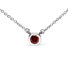 Load image into Gallery viewer, 14K White Gold 1/2 Cttw Red Lab Grown Diamond Bezel-Set Solitaire 18" Pendant Necklace (Red Color, VS1-VS2 Clarity)
