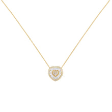 Load image into Gallery viewer, 10KT Yellow Gold Diamond Heart Pendant Necklace (1/2 cttw, H-I Color, I1-I2 Clarity)
