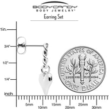 Load image into Gallery viewer, Chain Dangle Heart Stud Earrings
