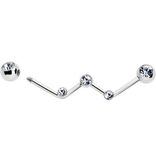 Load image into Gallery viewer, 14G Clear Gem Constellation Style Project Bar 32mm

