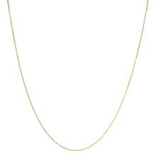 Load image into Gallery viewer, Solid 14K Yellow Gold 0.75mm Classic Box Chain Necklace. Unisex Chain - Size 16 Inches
