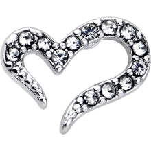Load image into Gallery viewer, 20G 7mm Clear Gem Stylized Heart L Shape Nose Ring
