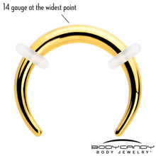 Load image into Gallery viewer, 14G 5/16 Gold Tone Pincher Crescent Taper
